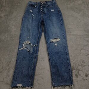 We The Free Blue Straight Leg Jeans